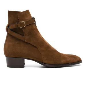 Handmade Custom Brown Suede Leather Jodhpur Boots For Men