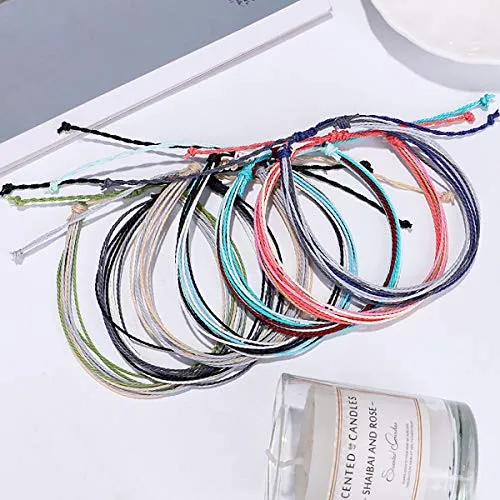 Handmade Summer String Bracelets for Women - Boho Braided Adjustable Beaded Waterproof Surfer Beach Bracelet Jewelry for Women Men