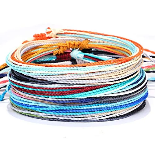 Handmade Summer String Bracelets for Women - Boho Braided Adjustable Beaded Waterproof Surfer Beach Bracelet Jewelry for Women Men