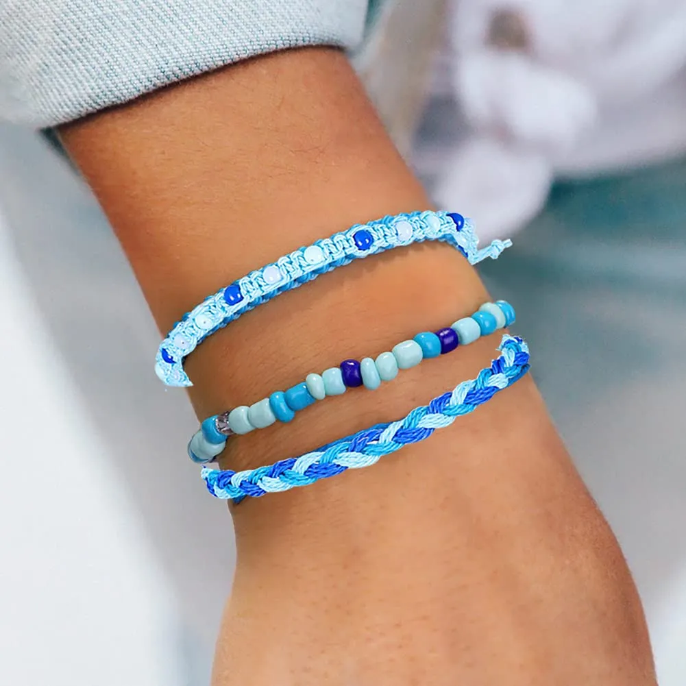 Handmade Summer String Bracelets for Women - Boho Braided Adjustable Beaded Waterproof Surfer Beach Bracelet Jewelry for Women Men