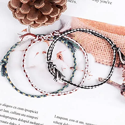 Handmade Summer String Bracelets for Women - Boho Braided Adjustable Beaded Waterproof Surfer Beach Bracelet Jewelry for Women Men