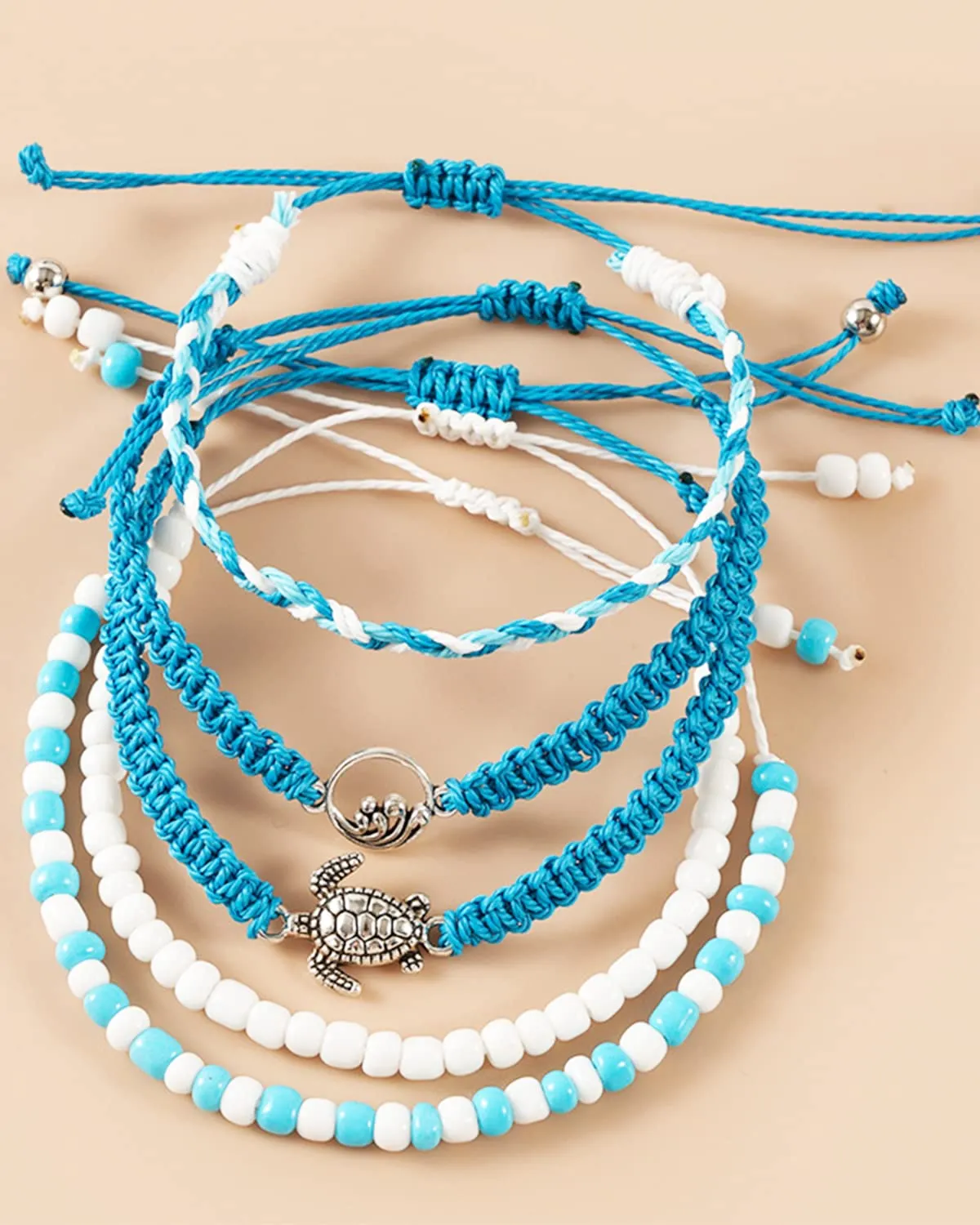 Handmade Summer String Bracelets for Women - Boho Braided Adjustable Beaded Waterproof Surfer Beach Bracelet Jewelry for Women Men