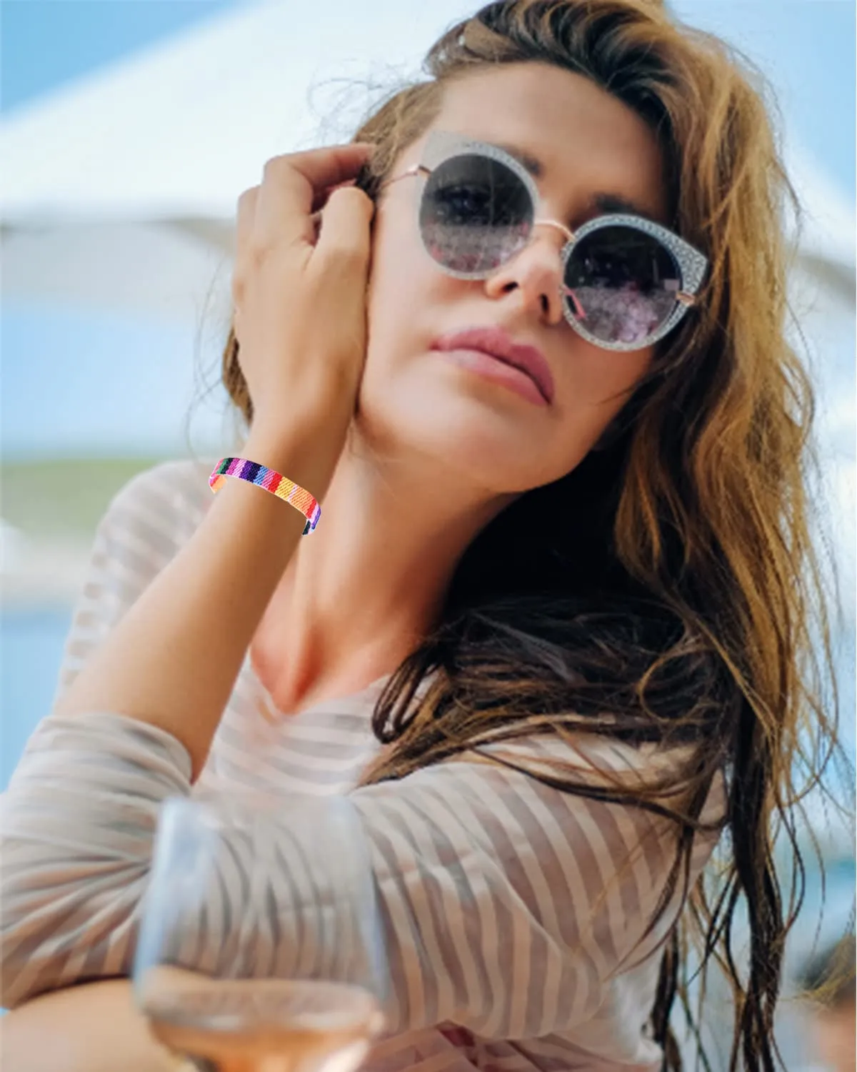 Handmade Summer String Bracelets for Women - Boho Braided Adjustable Beaded Waterproof Surfer Beach Bracelet Jewelry for Women Men