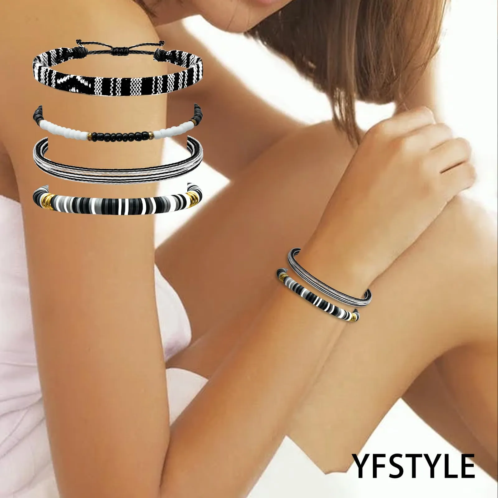Handmade Summer String Bracelets for Women - Boho Braided Adjustable Beaded Waterproof Surfer Beach Bracelet Jewelry for Women Men