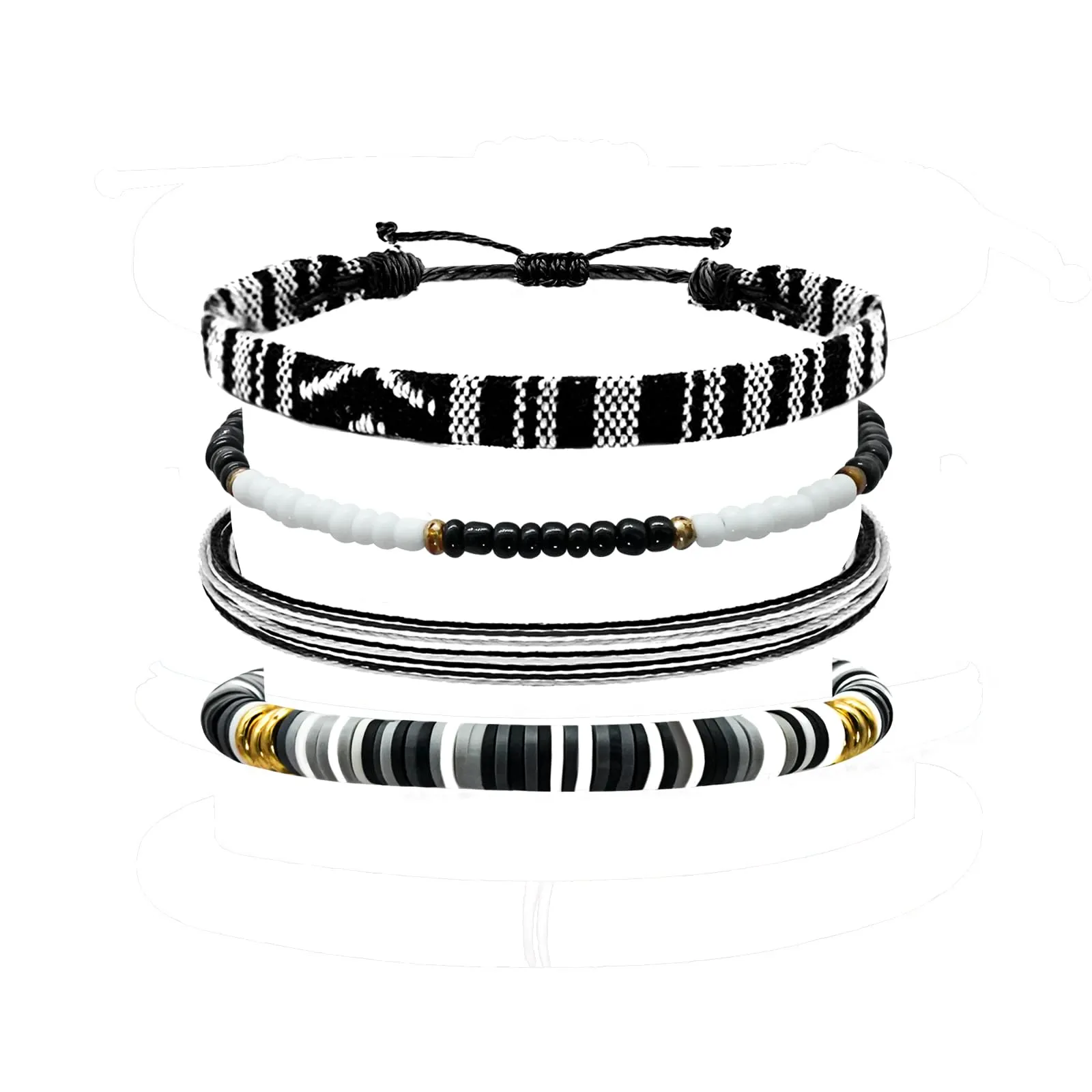 Handmade Summer String Bracelets for Women - Boho Braided Adjustable Beaded Waterproof Surfer Beach Bracelet Jewelry for Women Men