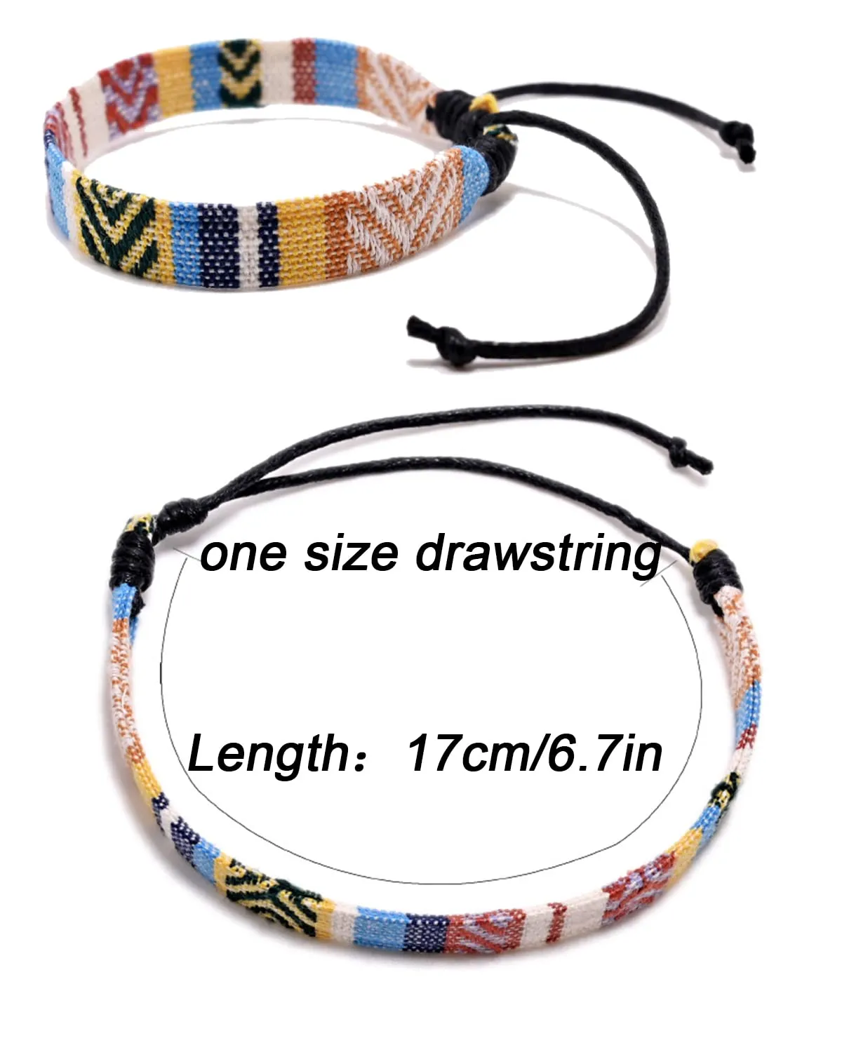 Handmade Summer String Bracelets for Women - Boho Braided Adjustable Beaded Waterproof Surfer Beach Bracelet Jewelry for Women Men