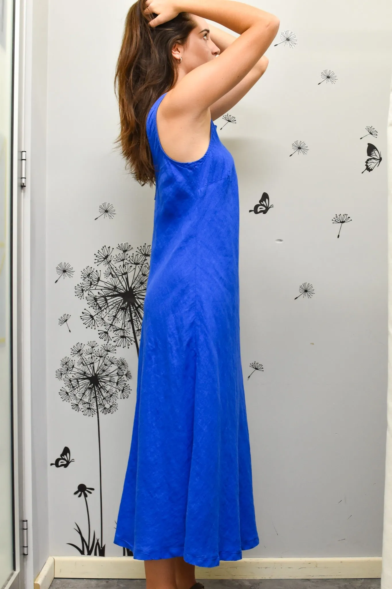 Haris Cotton Regular Fit Lapis/Blue Dress Drs-6437