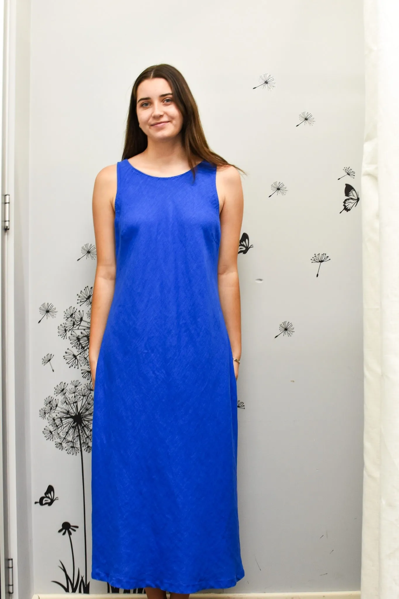 Haris Cotton Regular Fit Lapis/Blue Dress Drs-6437