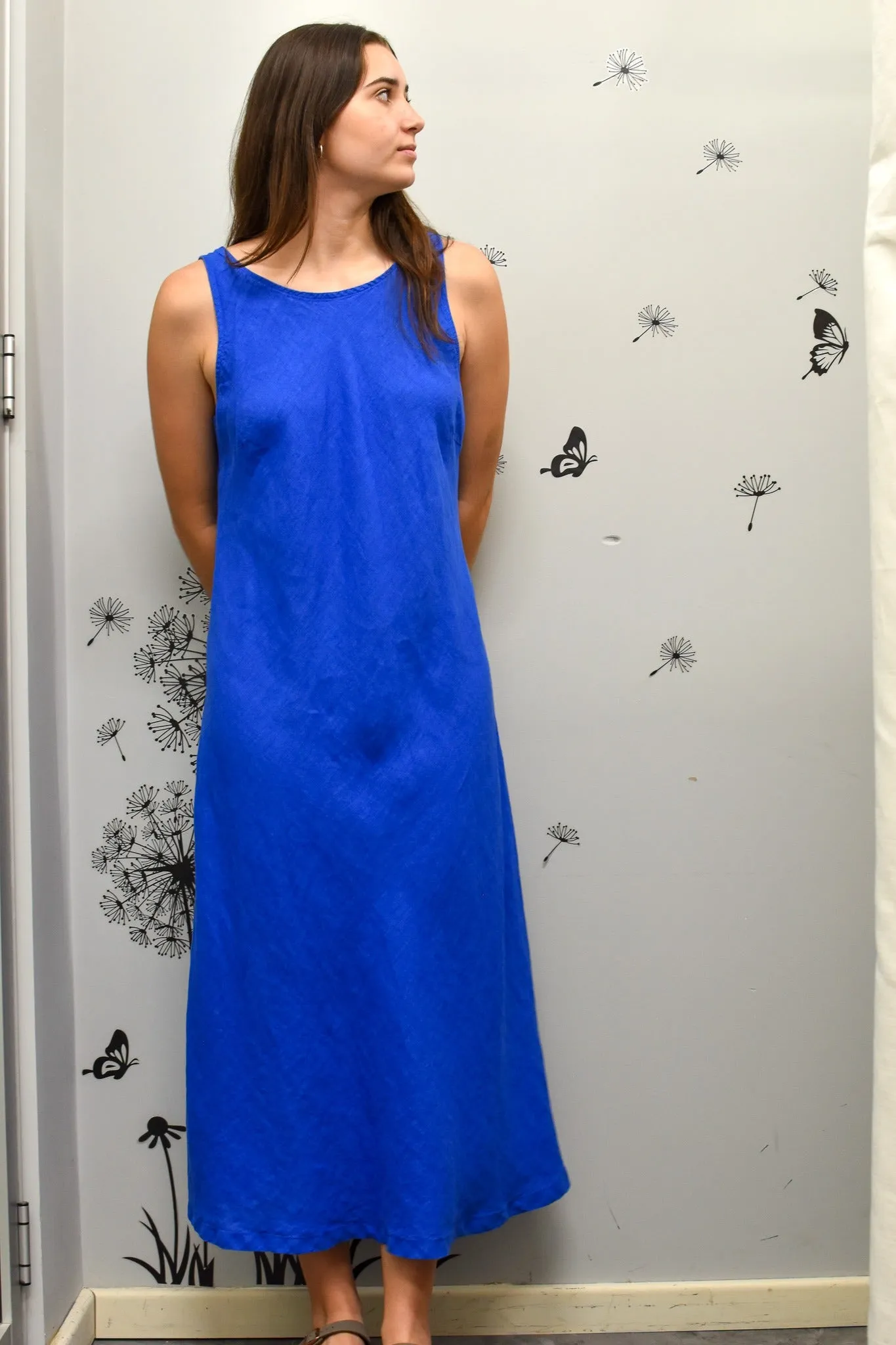 Haris Cotton Regular Fit Lapis/Blue Dress Drs-6437