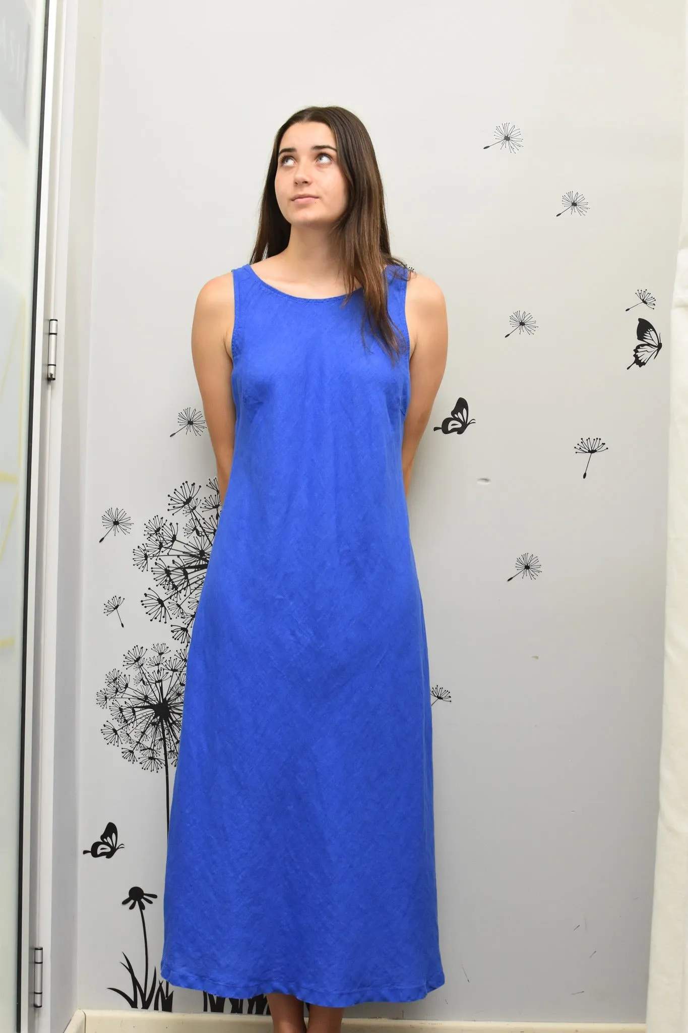 Haris Cotton Regular Fit Lapis/Blue Dress Drs-6437