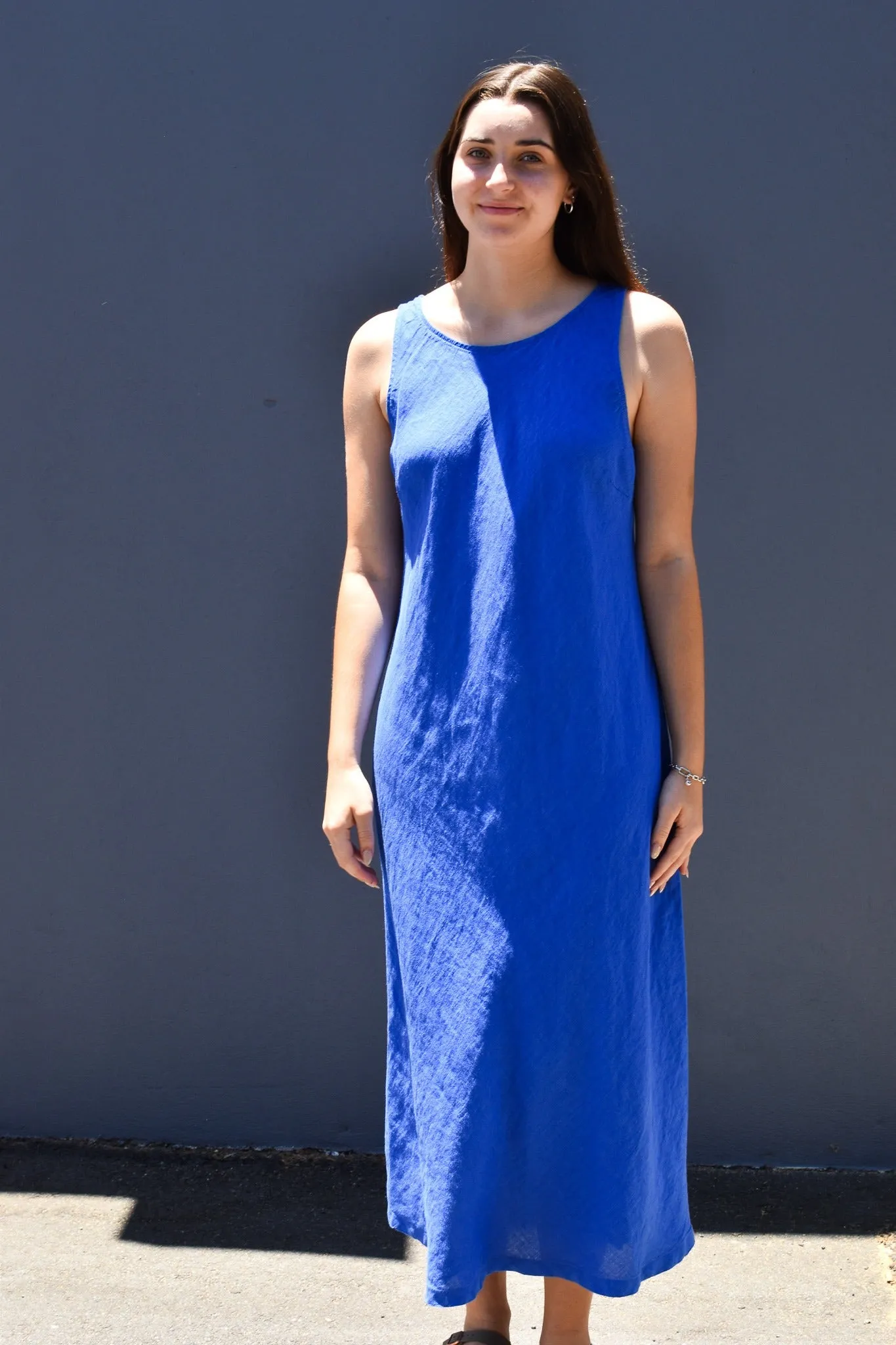 Haris Cotton Regular Fit Lapis/Blue Dress Drs-6437