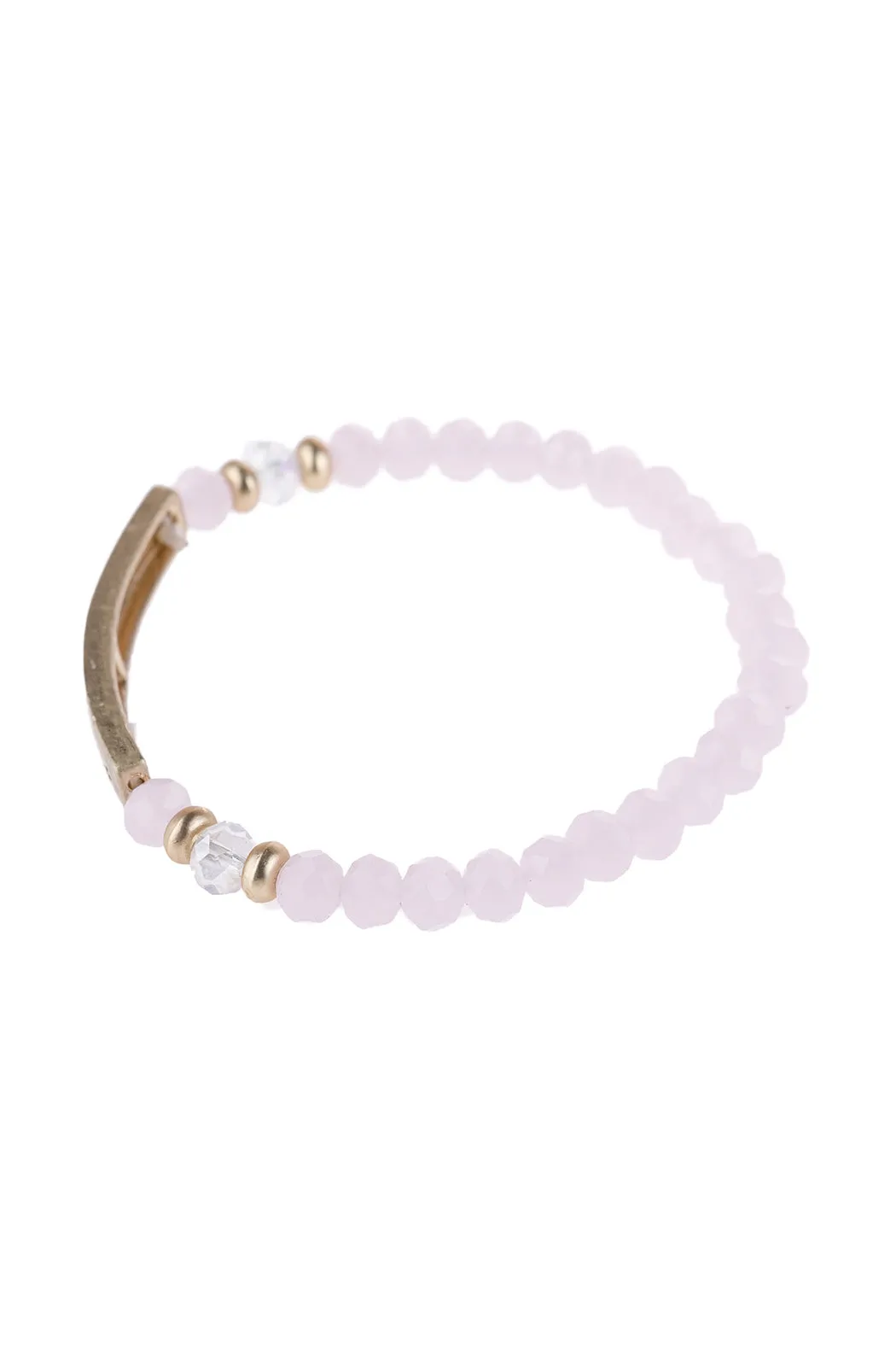 HDB3006 - "AMAZING GRACE" RONDELLE BEADS STRETCHABLE BRACELET