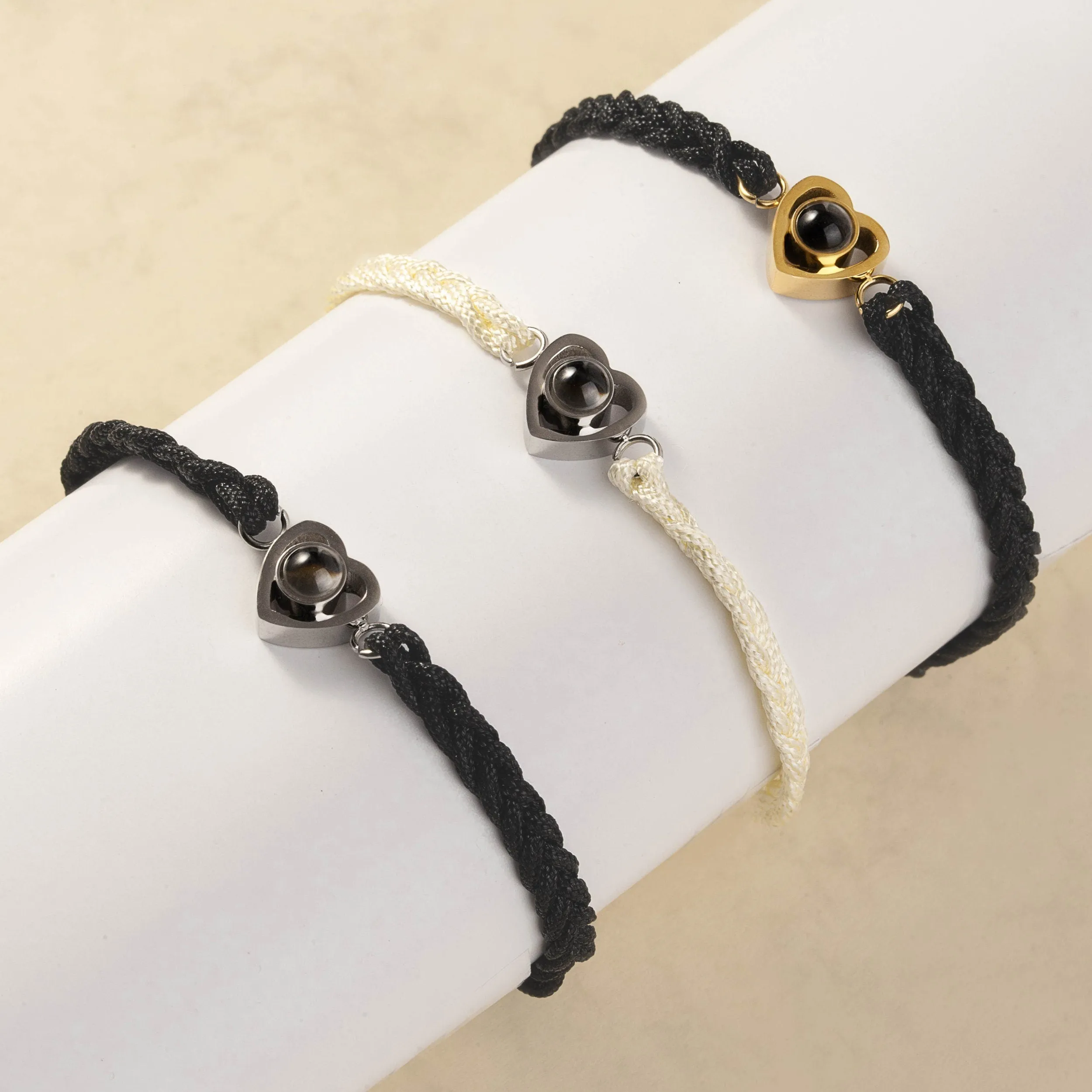 Heart photo bracelet