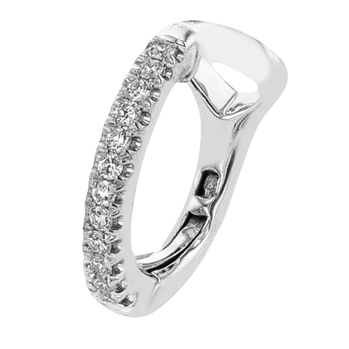 Hoop Earring in 18k Gold with Diamonds