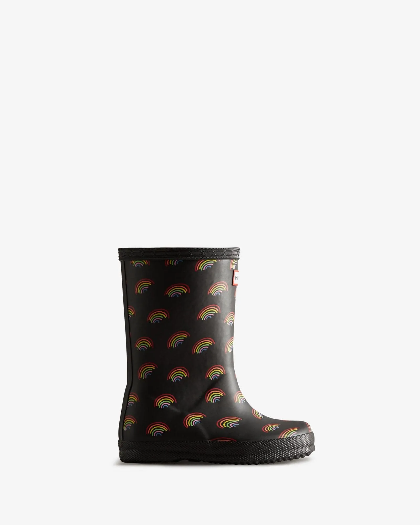 Hunter Boot Original Kids First Classic Rain Boots - Mini Rainbow Print
