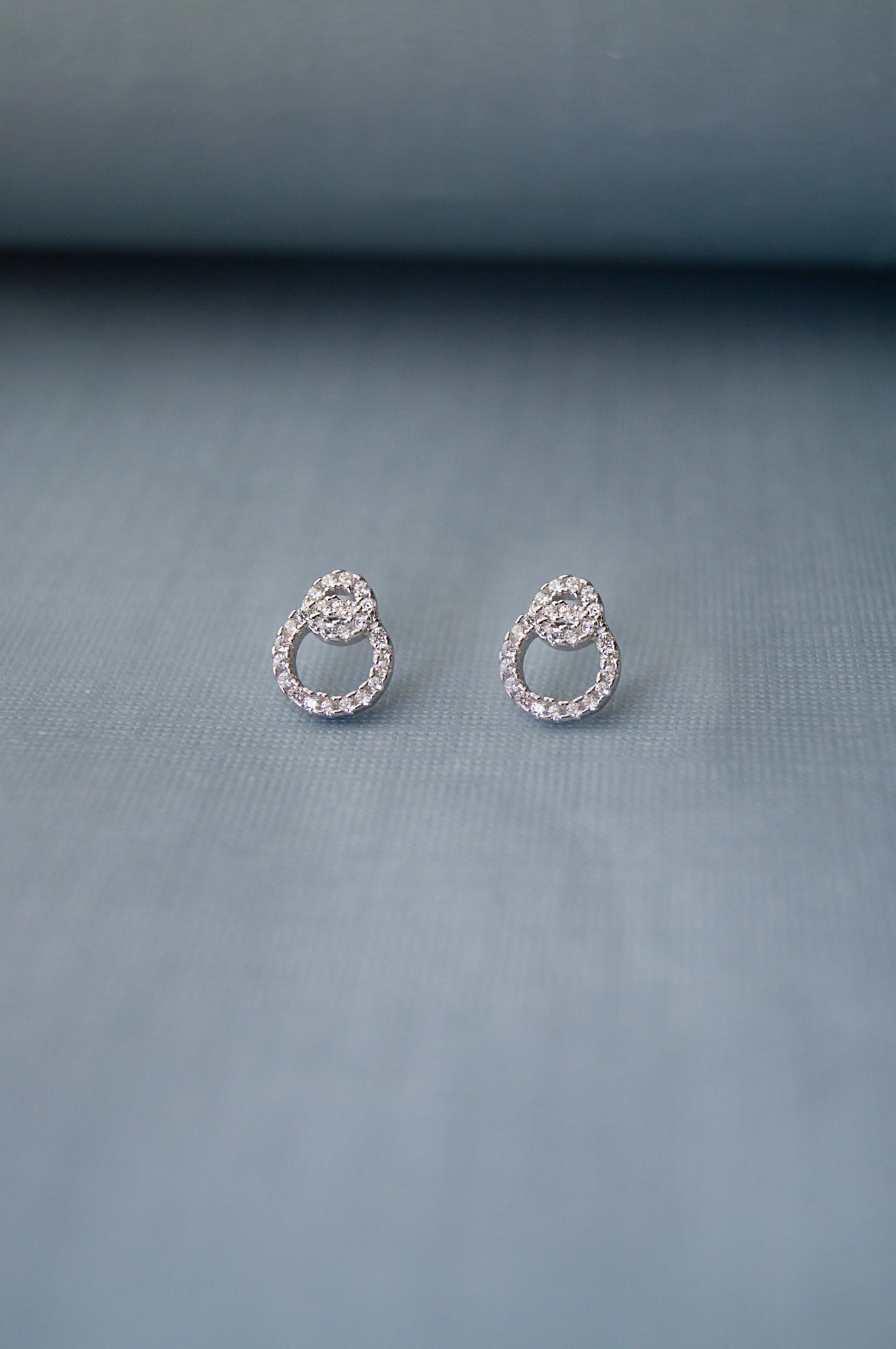 Interlinked Circles Sterling Silver Earrings