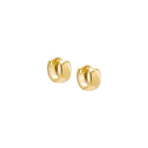 Itty Bitty Solid Wide Huggie Earring 14K