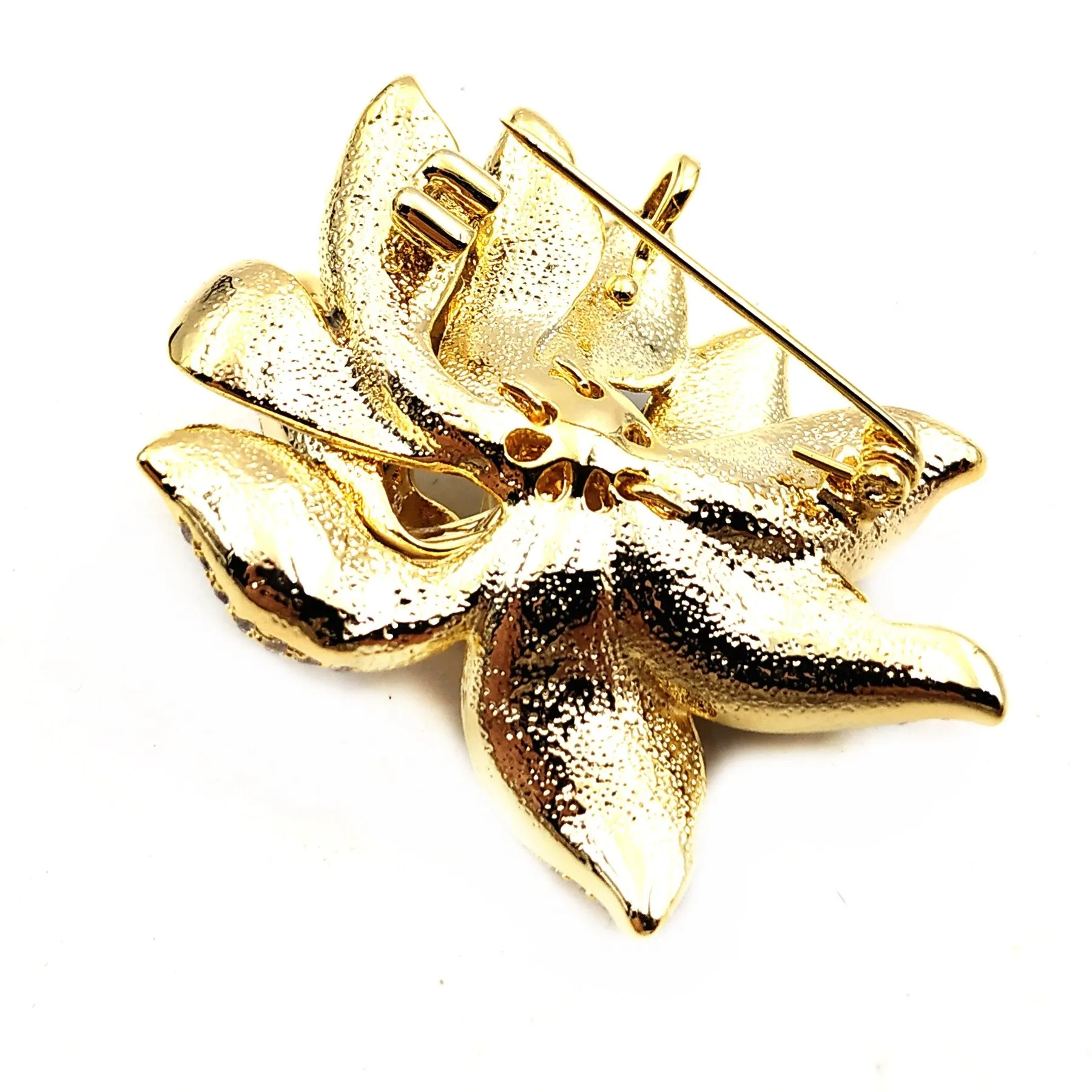Jewelblings Charming Vintage Blue Enamel Lotus Flower Brooches Water Lily Pins for Women Parties Proms Homecoming Gala Formal Affair Jewelry