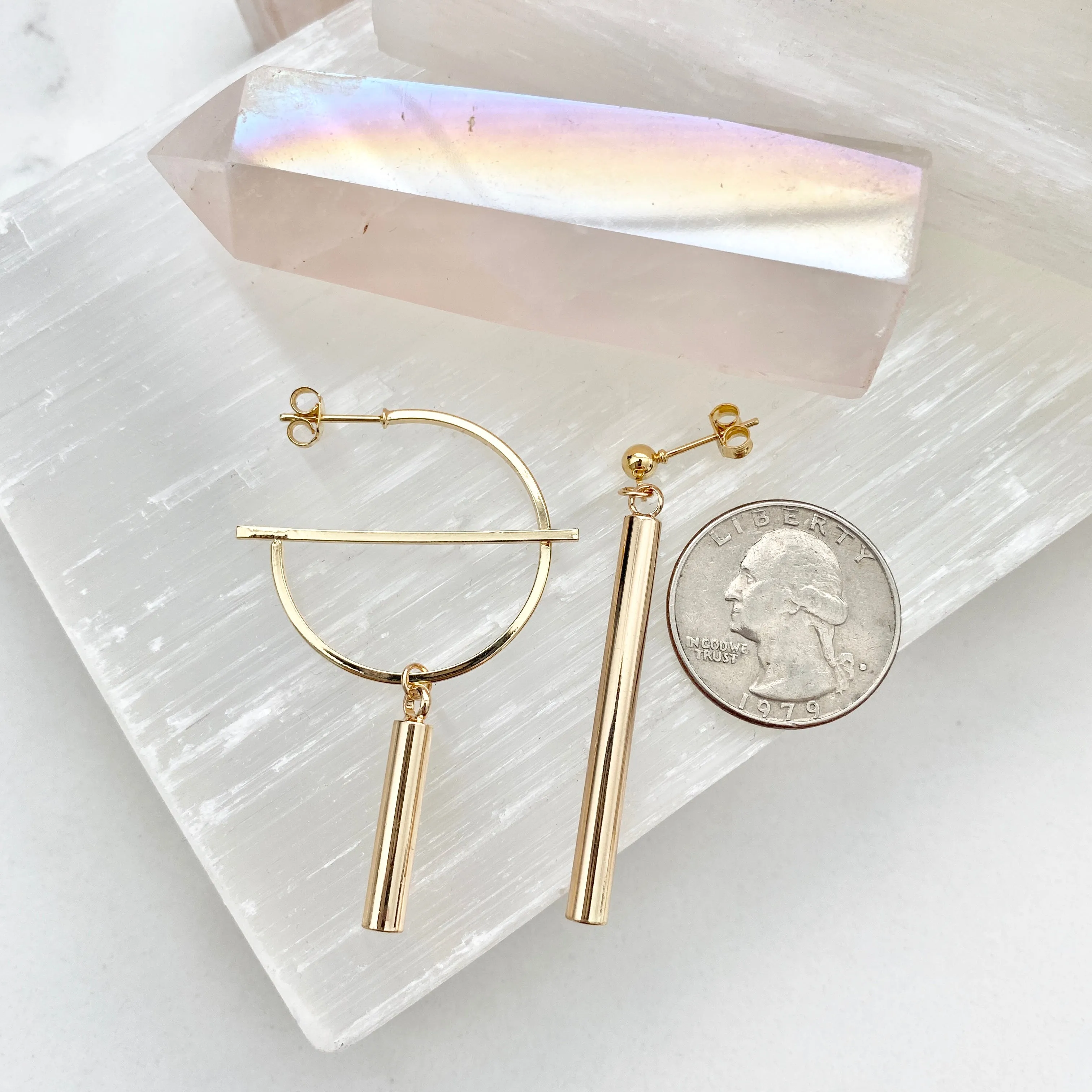 Joselin Mismatched Asymmetrical Dangle Earrings