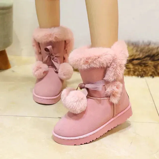 Julie - Schicke Winterstiefel mit Pompons für Damen