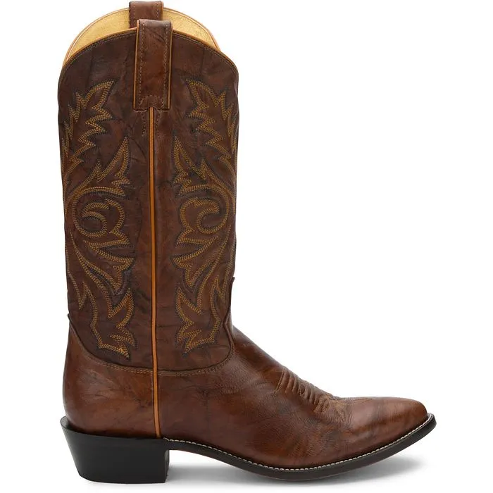 Justin Boots 1560 Elmer in Chestnut Mens Cowboy Boots