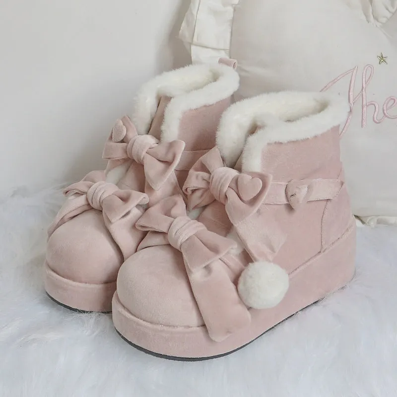 Kawaii Thick-Soled Lolita Snow Boots