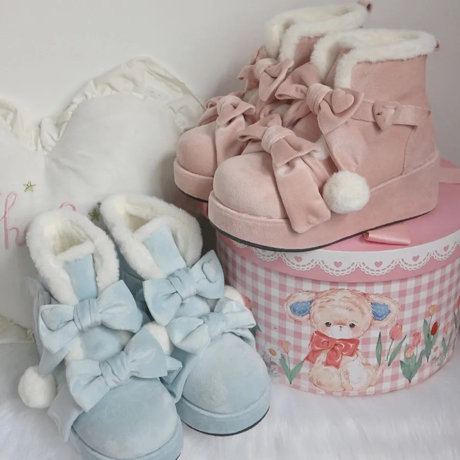 Kawaii Thick-Soled Lolita Snow Boots