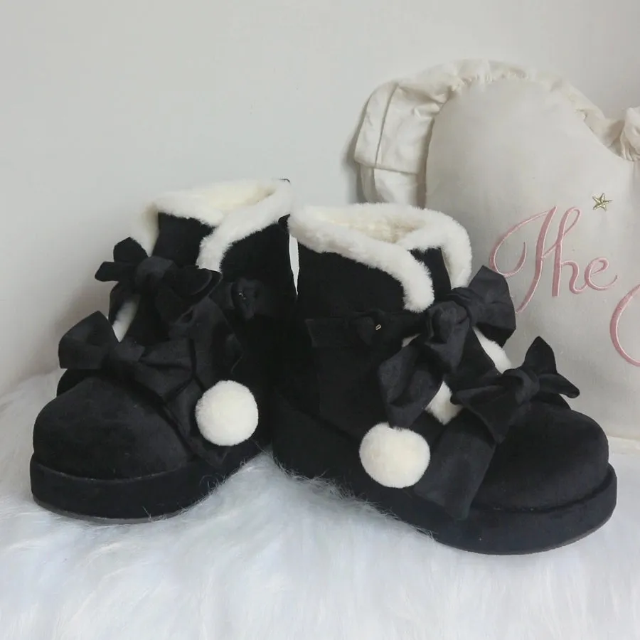 Kawaii Thick-Soled Lolita Snow Boots