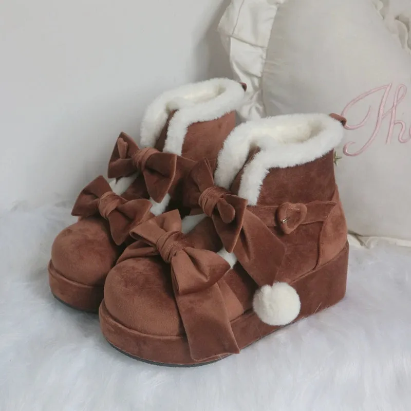 Kawaii Thick-Soled Lolita Snow Boots