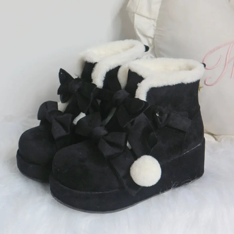 Kawaii Thick-Soled Lolita Snow Boots