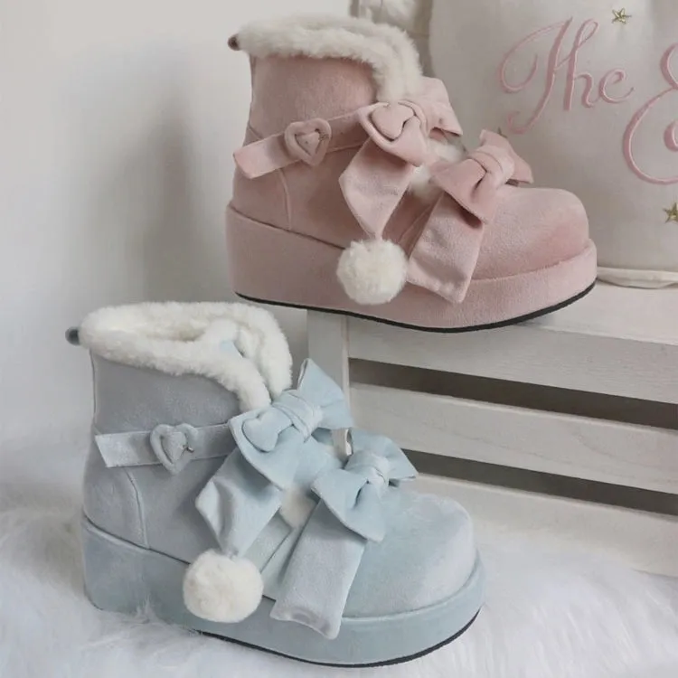 Kawaii Thick-Soled Lolita Snow Boots