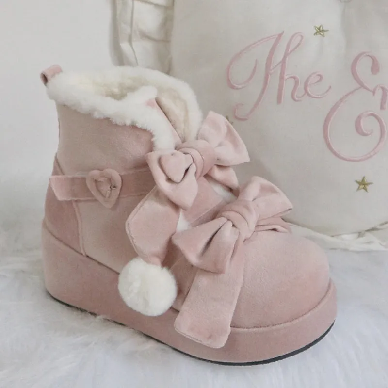 Kawaii Thick-Soled Lolita Snow Boots