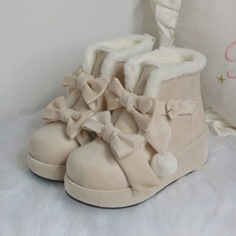 Kawaii Thick-Soled Lolita Snow Boots
