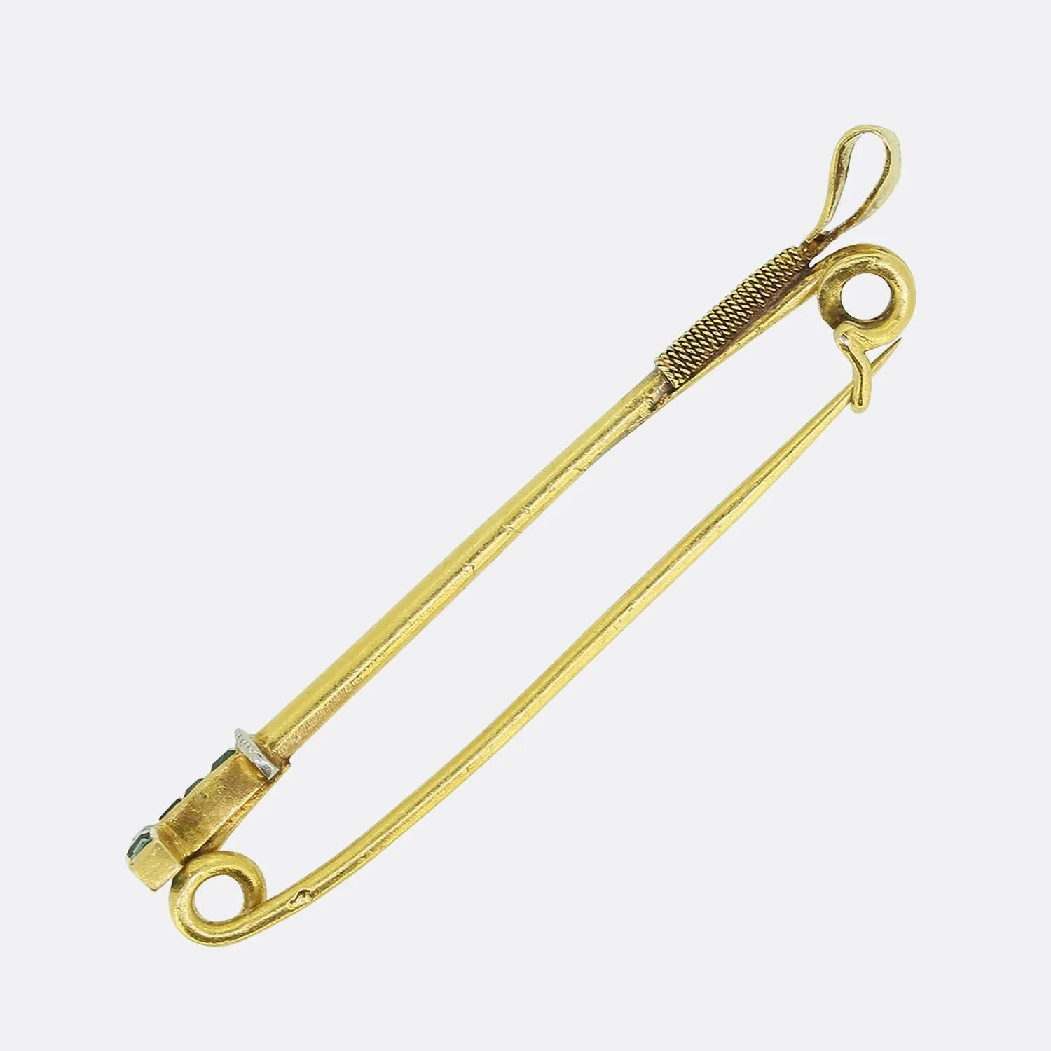 Lacloche Frères Emerald Riding Crop Brooch