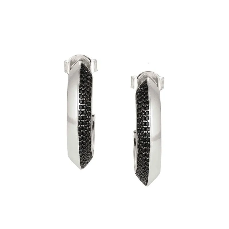 Large Aurea Earrings In Sterling Silver