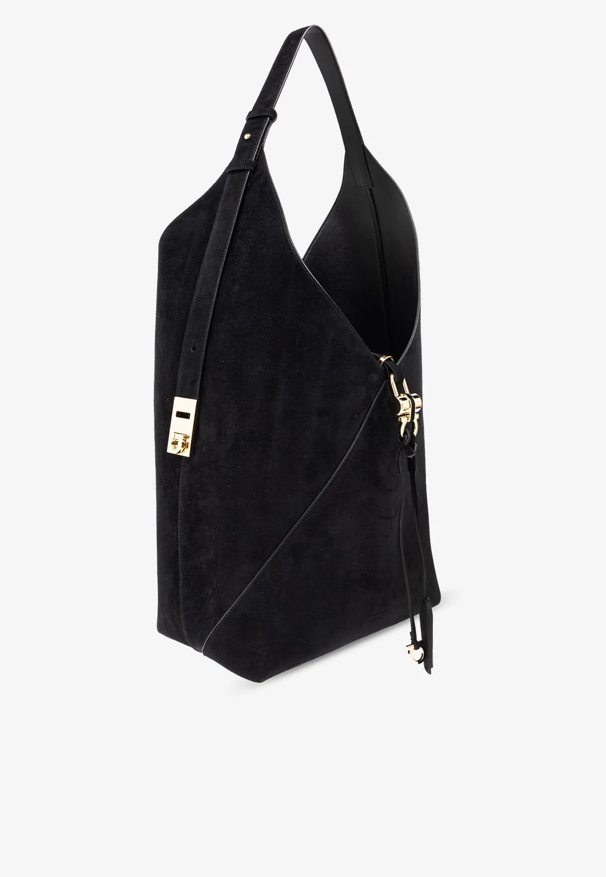 Large V-shaped Hobo Bag