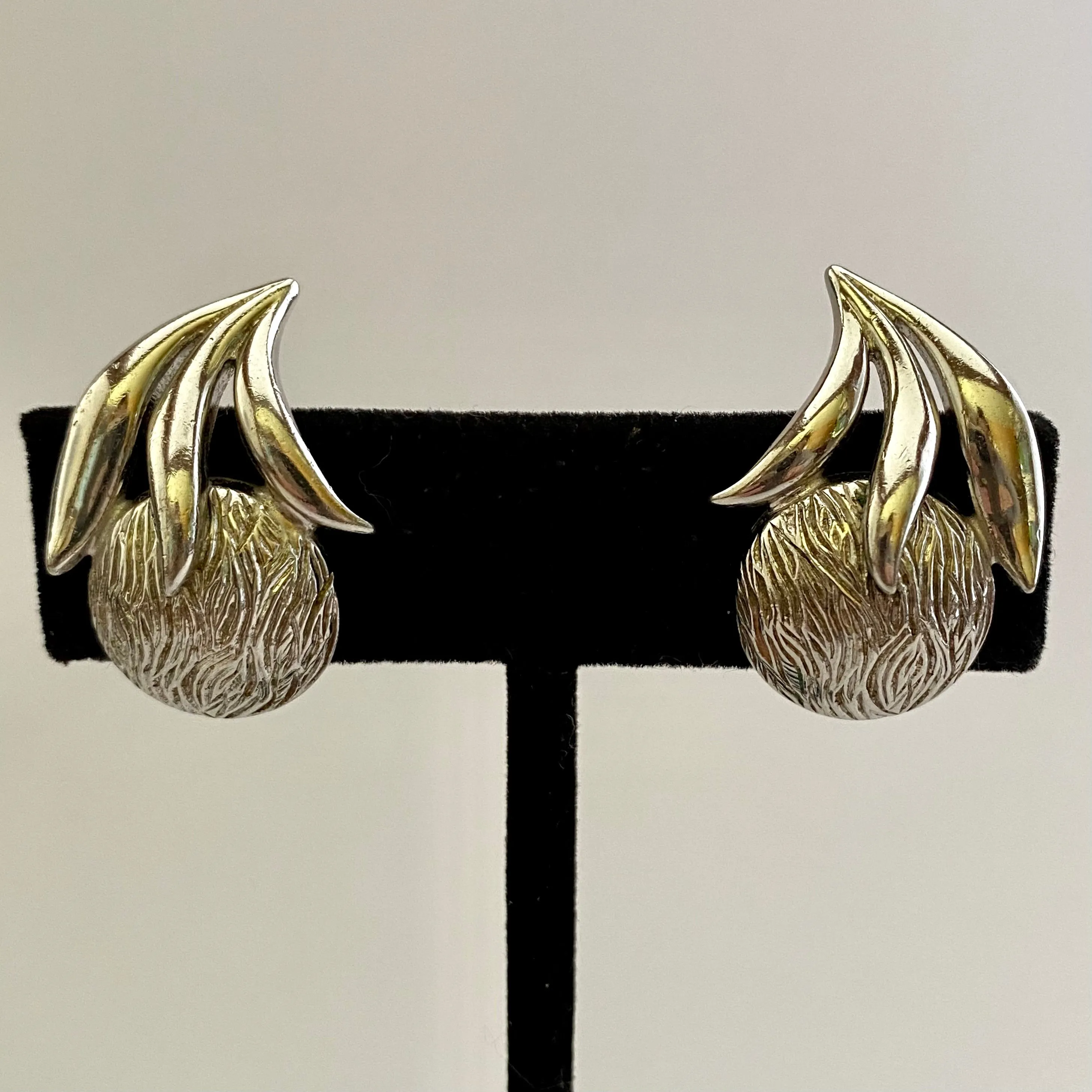 Late 50s/ Early 60s Monet Silver-Tone Earrings