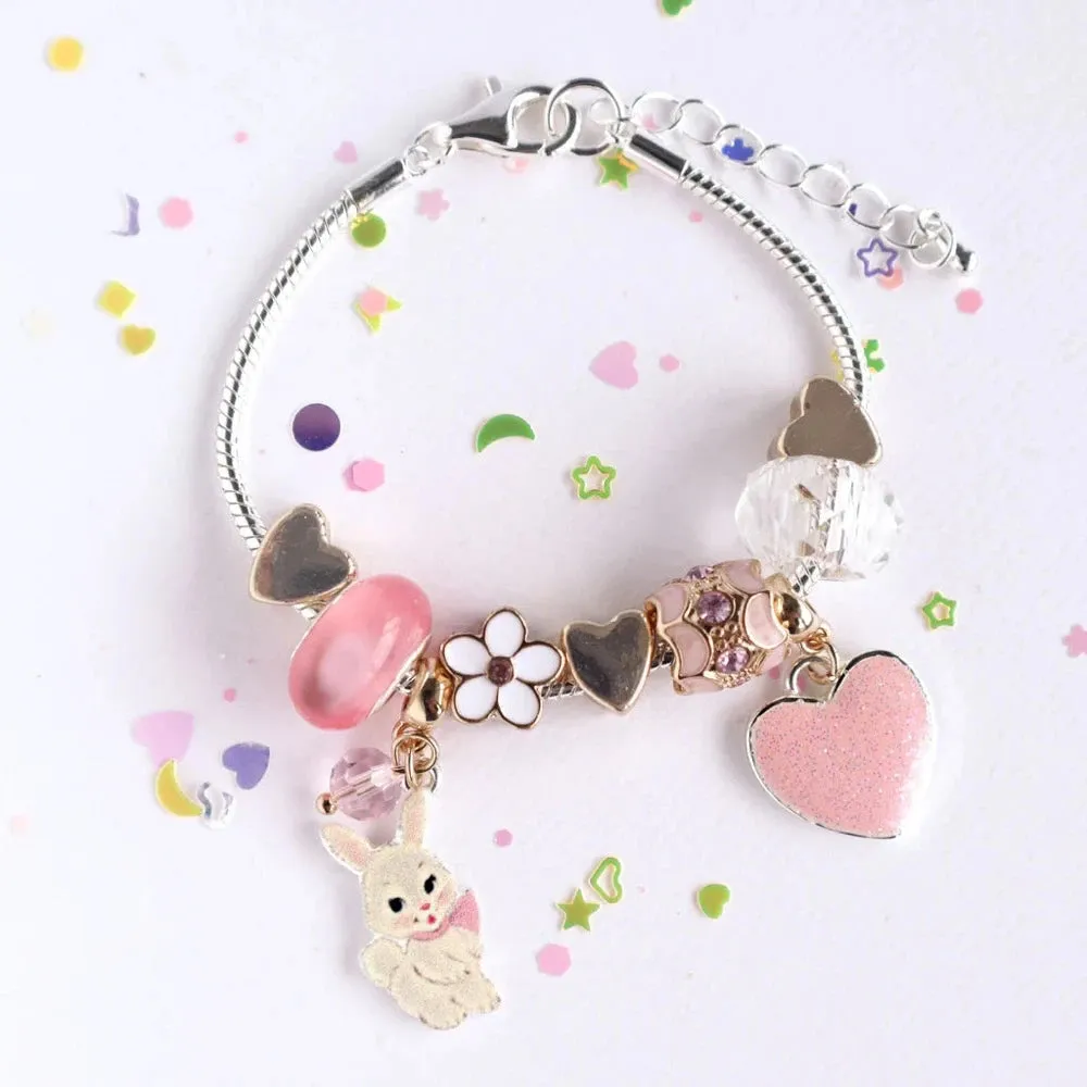 LAUREN HINKLEY FLORAL DREAMS BUNNY CHARM BRACELET