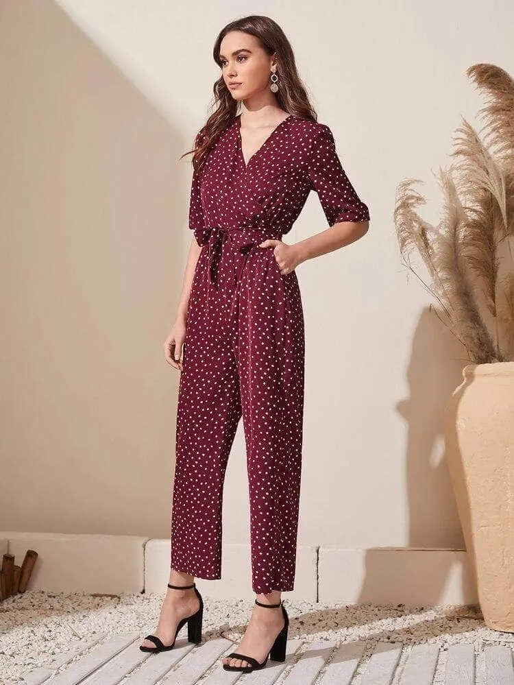 Lemon Tart Polka Dot Print Detail LTJMPS18 Jumpsuit