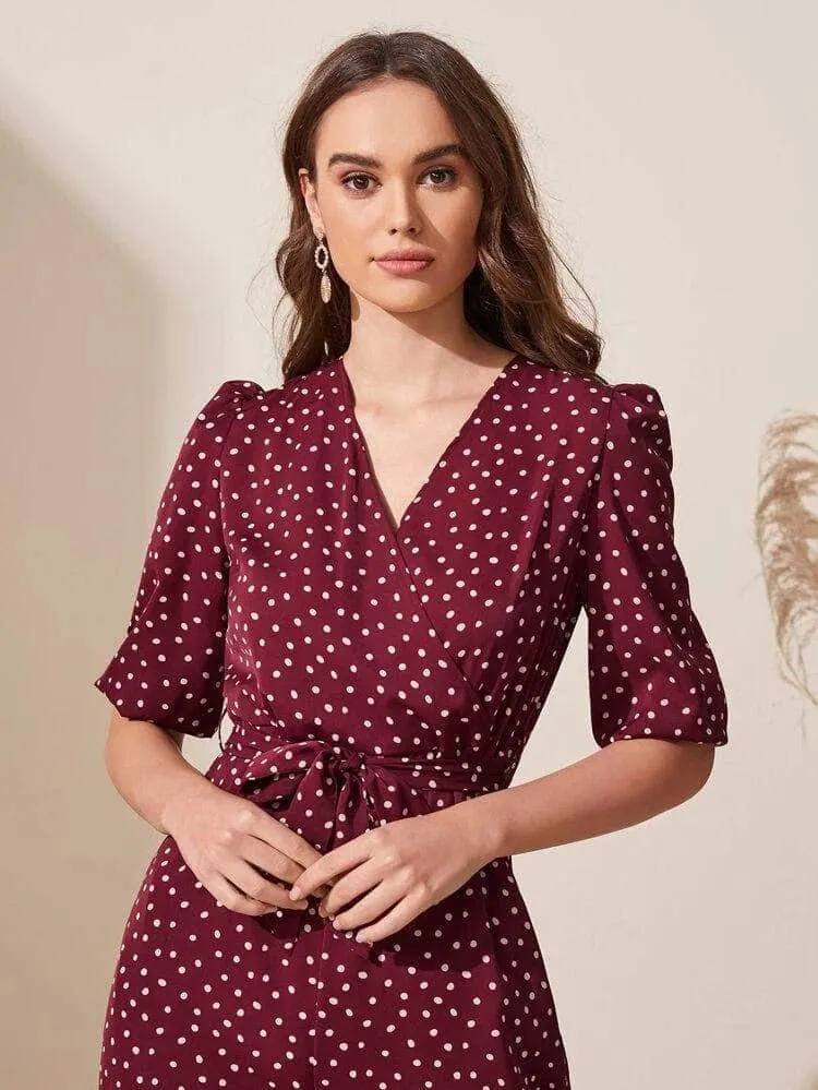 Lemon Tart Polka Dot Print Detail LTJMPS18 Jumpsuit