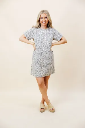 Leopard Denim Shift Dress