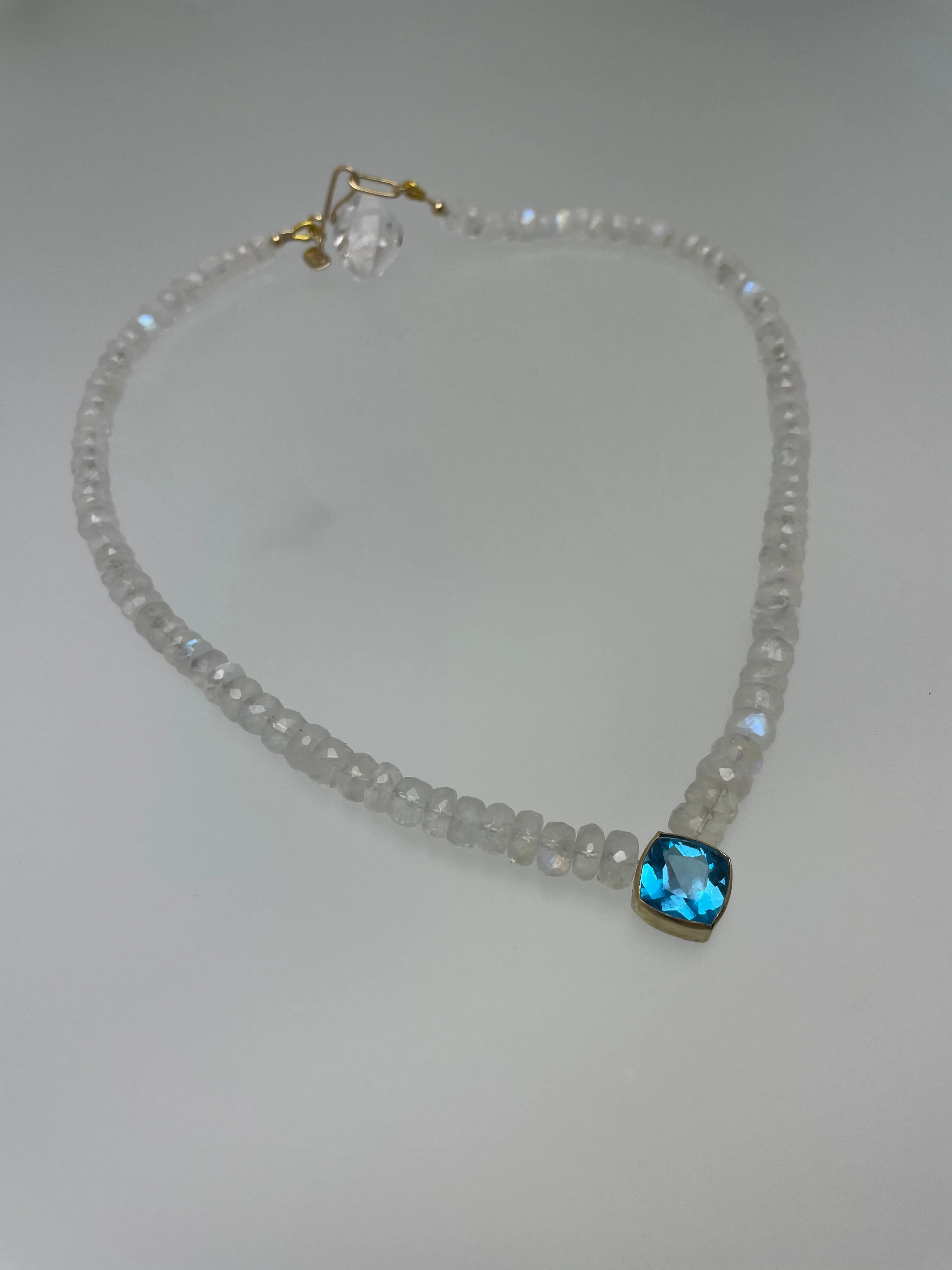 London Blue Topaz and Moonstone Necklace