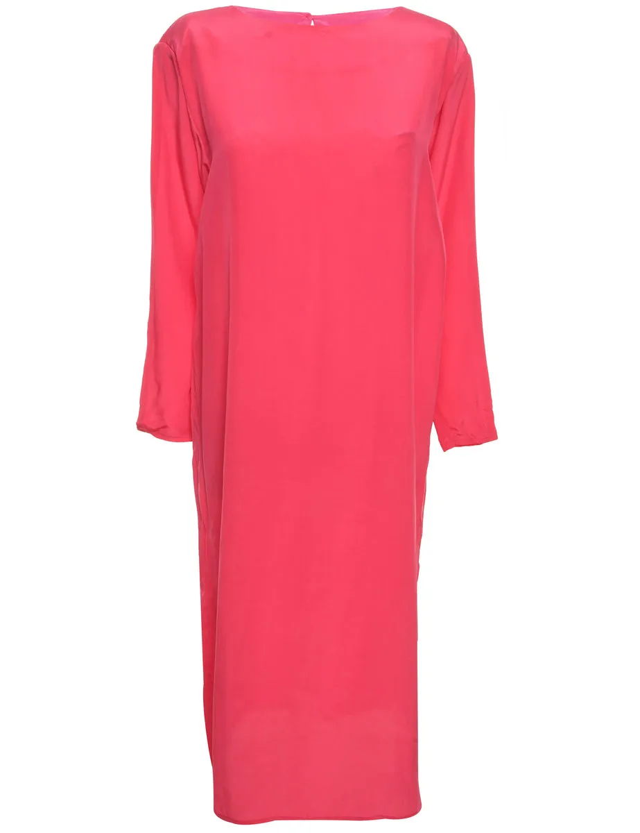 Long Sleeved Vintage Shift Dress - M