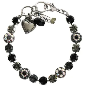 Mariana "Tuxedo" Silver Plated Must-Have Pavé Crystal Bracelet, 4044 3701