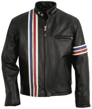 Men's Biker Style Easy Rider Leather Motorcycle Jacket
