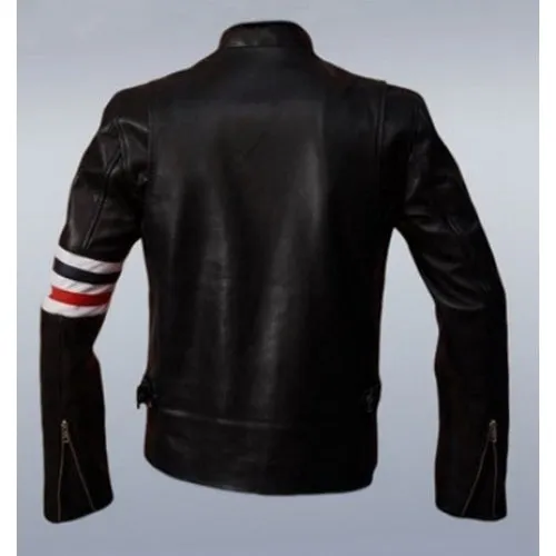 Men's Biker Style Easy Rider Leather Motorcycle Jacket