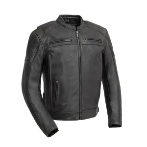 Men's Leather Motorcycle Jacket-Chaos
