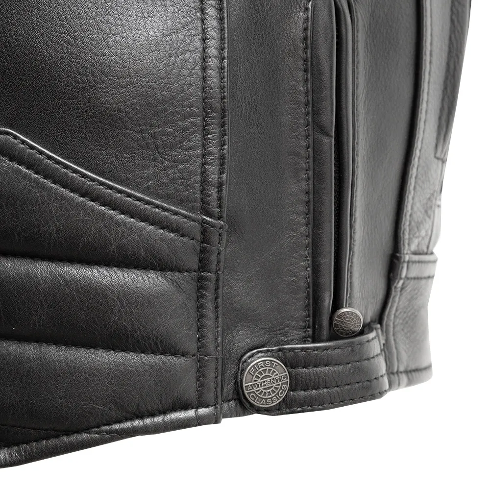 Men's Leather Motorcycle Jacket-Chaos