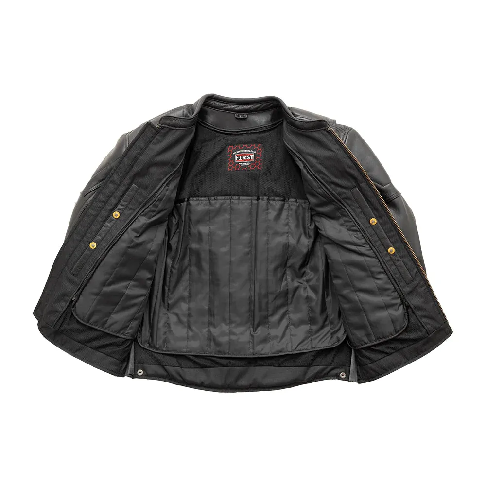 Men's Leather Motorcycle Jacket-Chaos