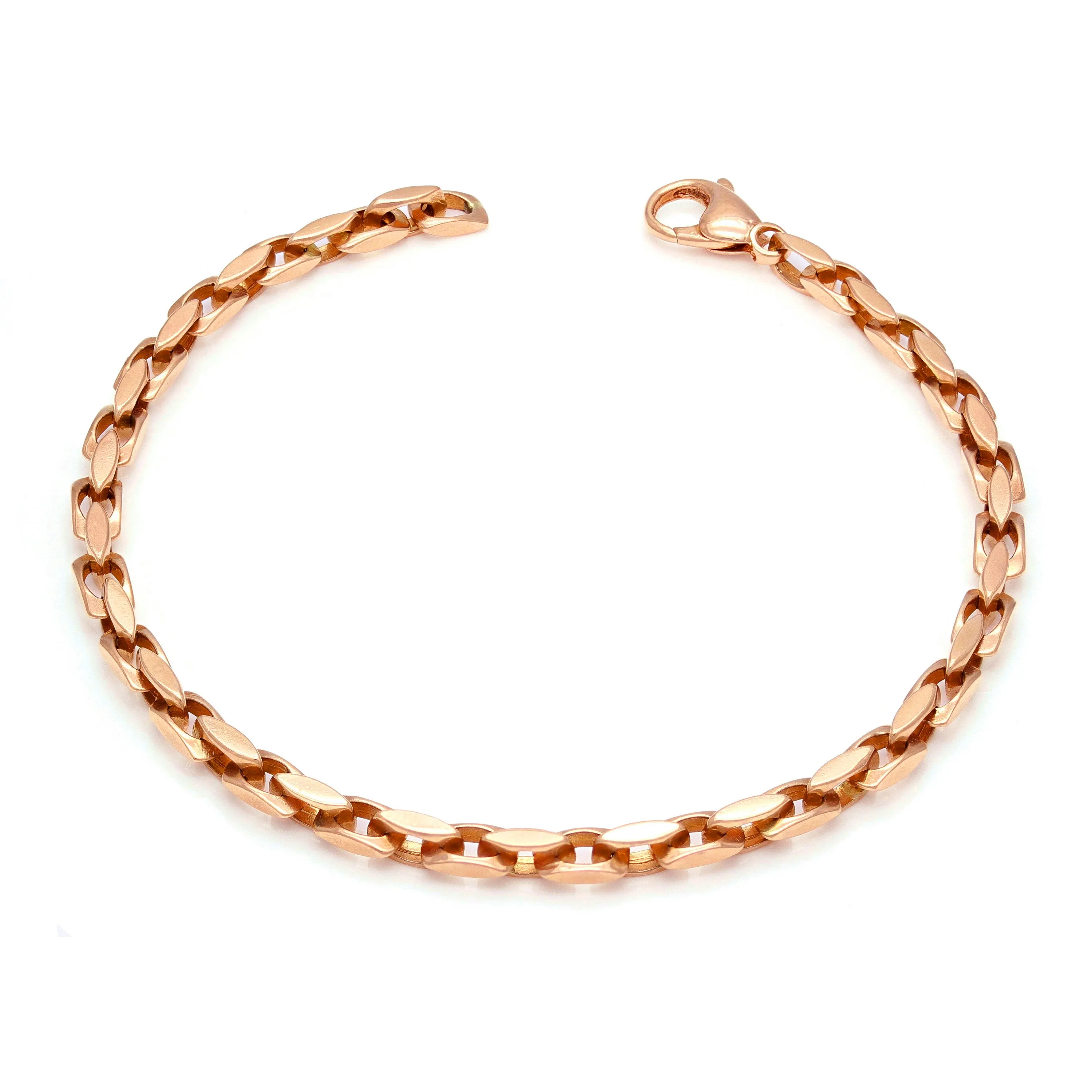 Men's Solid 10k Yellow Gold Nugget Bracelet 7" 25mm 55 grams